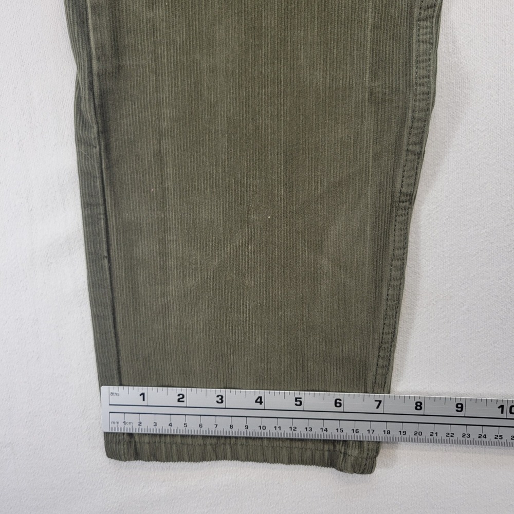Levi's 502 Regular Tapered Corduroy Pants Mens 32x34 Olive Green Stretch - Picture 11 of 12